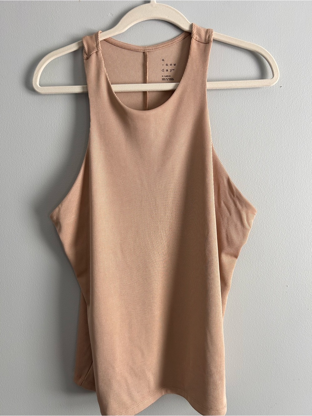 A New Day Champagne Ribbed Racerback Tank Top – Size XL (NWOT)
